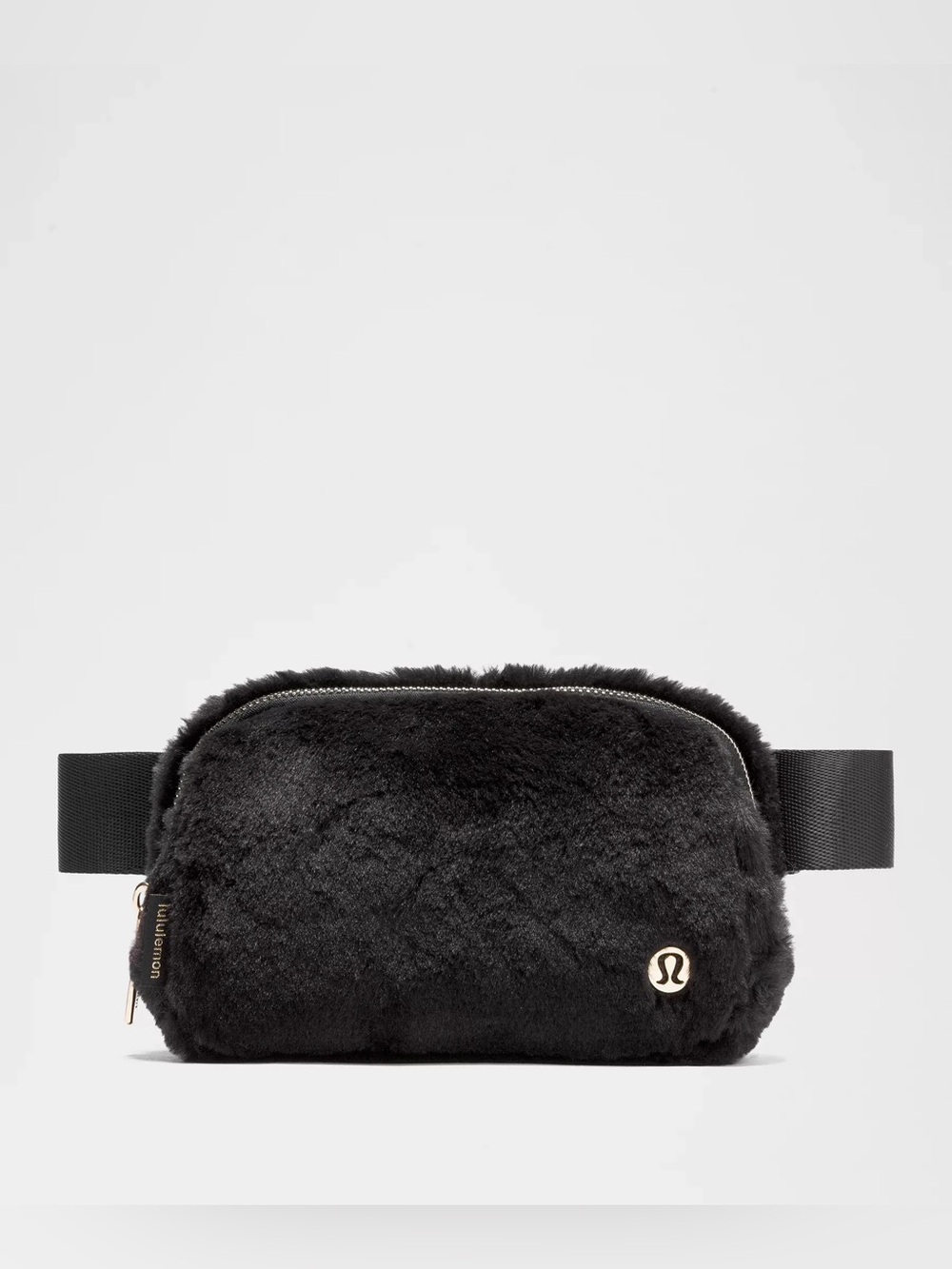 NWT Lululemon Everywhere Belt Bag Plush Fleece in Black/Gold
